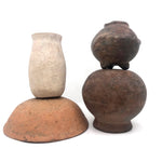 Sculptural Pre-Columbian Pottery Vessels and Plate - SOLD INDIVIDUALLY