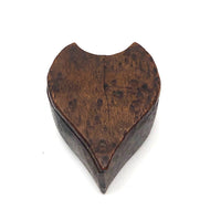 Beautiful Antique Carved Heart Shaped Box, Ex. "Smitty" Axtell Collection
