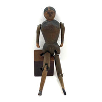Wonderful Old Carved, Articulated Wooden Dancing Doll