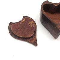 Beautiful Antique Carved Heart Shaped Box, Ex. "Smitty" Axtell Collection