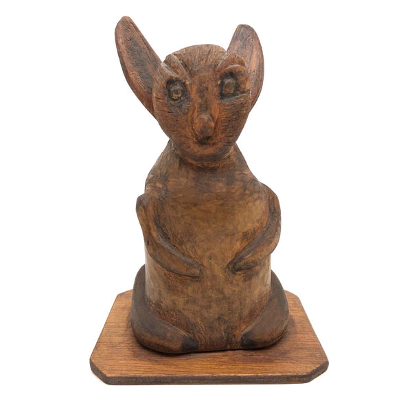 Soulful Carved Rabbit (I believe!) with Wing-like Ears