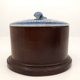 Chinese Export Canton Blue and White Porcelain Oval Lidded Box