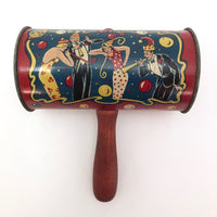 Kirchhof Vintage Tin Litho Noisemaker with Winged Women