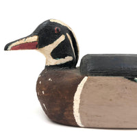 Vintage Folk Art Wood Duck Signed H. Sloan, Maine