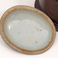 Chinese Export Canton Blue and White Porcelain Oval Lidded Box