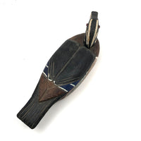 Vintage Folk Art Wood Duck Signed H. Sloan, Maine