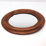 Great Old Wooden Porthole Style Handmade Hanging Mirror