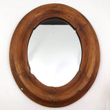 Great Old Wooden Porthole Style Handmade Hanging Mirror