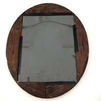 Great Old Wooden Porthole Style Handmade Hanging Mirror