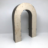 Creamy White Painted Vintage Metal Channel Letter "U"