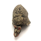 Fabulous Old Mexican Clay Hand-painted Bobble Head Armadillo