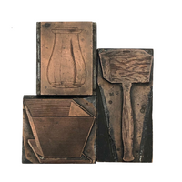 Set of Three Old Copper Printers Blocks from Sears Catalog or Similar