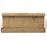 Antique Folk Art Painted Box With Tree, Flowers, Vines