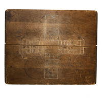 Super Primitive Antique Parcheesi Make Do Game Board