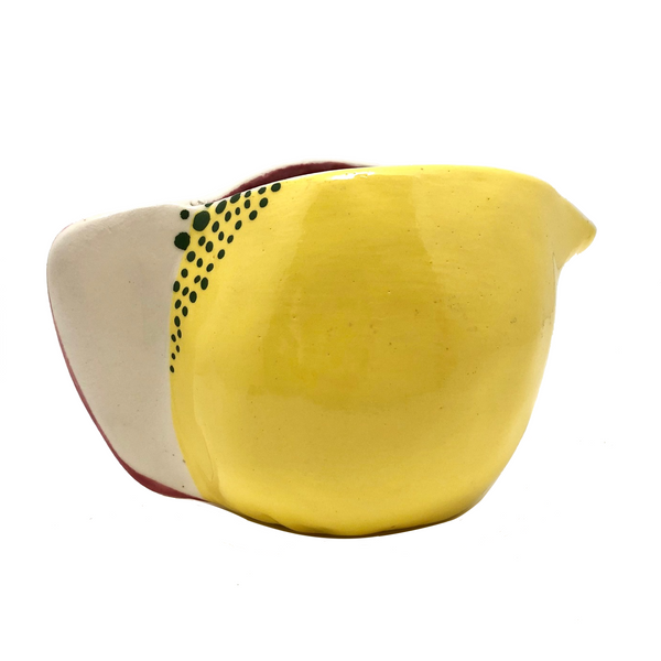 Cheerful Handmade Lemon Yellow Pottery Creamer