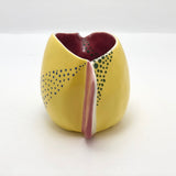 Cheerful Handmade Lemon Yellow Pottery Creamer
