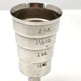 Art Deco Napier Squeeze and Release Silver Plate Jigger