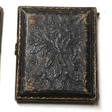 Early Ninth Plate Folk Art Daguerreotype of Man in Caned Chair