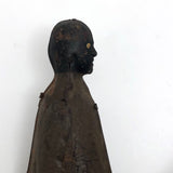 Rare Antique Black Americana Tin Toy Porter Pushing Wheelbarrow