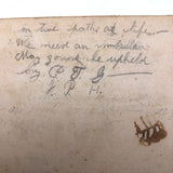 Grace’s 1880 Speller with Flowers Drawings and Handwritten Messages