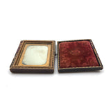 Early Ninth Plate Folk Art Daguerreotype of Man in Caned Chair
