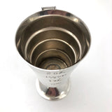Art Deco Napier Squeeze and Release Silver Plate Jigger