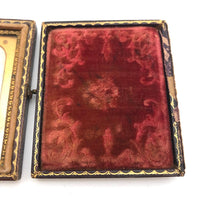Early Ninth Plate Folk Art Daguerreotype of Man in Caned Chair