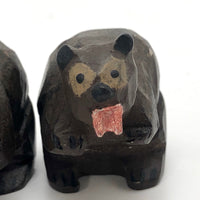 Carved, Painted and Signed Charming Wooden Beavers!