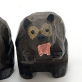 Carved, Painted and Signed Charming Wooden Beavers!