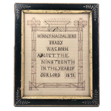 Minny Magdalene Brady Was Born In the Year of Our Lord, 1893