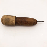 Old Handtool with Wooden Handle and End Cap