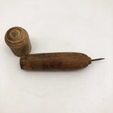 Old Handtool with Wooden Handle and End Cap