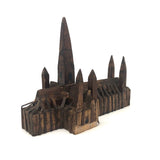 Wonderful Hand-carved Folk Art Cathedral with Iron Buttresses