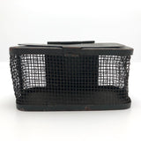 Dark Green Vintage Metal Mesh Live Bait Cage Box