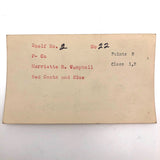 Set of 21 Graphite Drawings of Hand Guns on Card Catalog Index Cards