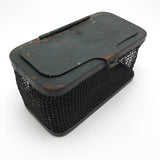 Dark Green Vintage Metal Mesh Live Bait Cage Box