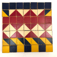 Great Old Color Cubes Set of 49 Blocks with Handmade Cigar Box Holder