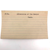Set of 21 Graphite Drawings of Hand Guns on Card Catalog Index Cards