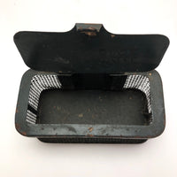 Dark Green Vintage Metal Mesh Live Bait Cage Box