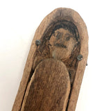 Primitive Antique Whittled Uncle Sam Figure in Coffin