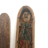 Primitive Antique Whittled Uncle Sam Figure in Coffin