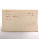 Set of 21 Graphite Drawings of Hand Guns on Card Catalog Index Cards