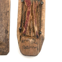 Primitive Antique Whittled Uncle Sam Figure in Coffin