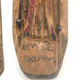 Primitive Antique Whittled Uncle Sam Figure in Coffin