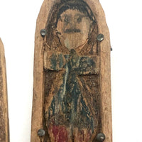 Primitive Antique Whittled Uncle Sam Figure in Coffin