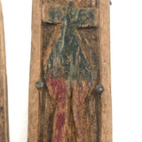Primitive Antique Whittled Uncle Sam Figure in Coffin
