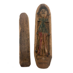 Primitive Antique Whittled Uncle Sam Figure in Coffin