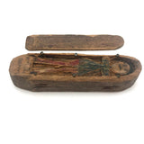 Primitive Antique Whittled Uncle Sam Figure in Coffin