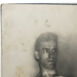 Old Real Photo Postcard of Bare Chested Man with Folded Arms