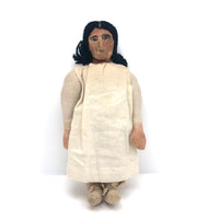 Beautiful Native American Cloth Doll with Hand-painted Papier Mache Head